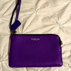 Coach Wristlet with wrist attachment and card holder